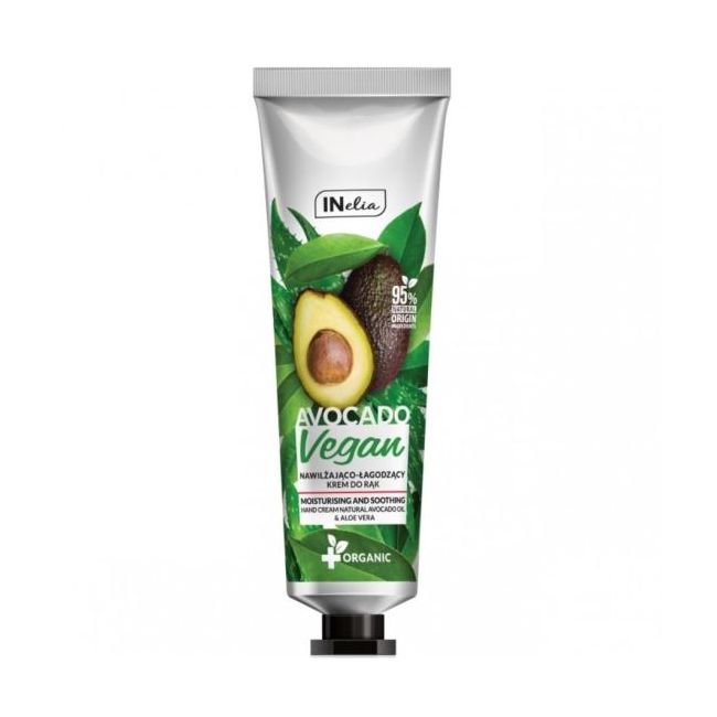 Crema de maini, hidratanta si calmanta, Vegan, Inelia, Revers, cu ulei de avocado si extract de aloe vera, 100ml