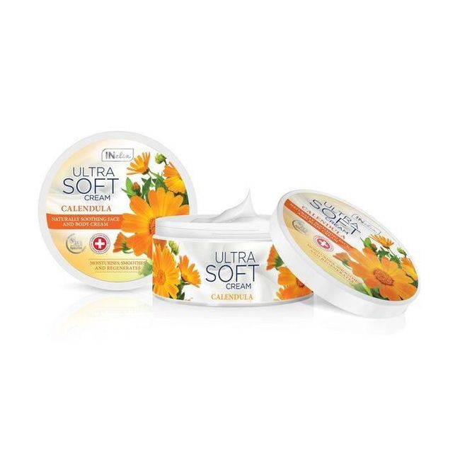 Crema pentru fata si corp, Inelia, Ultra Soft, Hidratare si regenerare, extract de Galbenele, 200ml