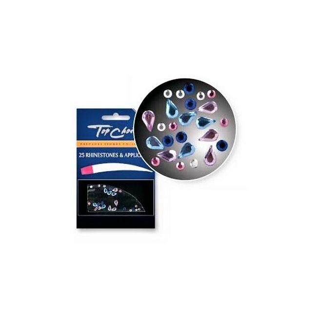 Cristale pentru corp si unghii, Top Choice, set de 25 de bucati, cu aplicator inclus