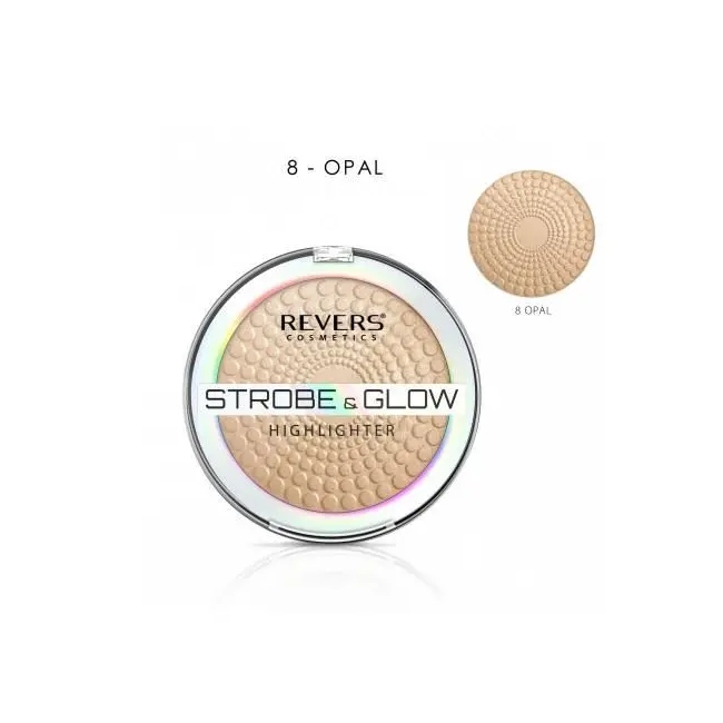 Iluminator pudra, Strobe and Glow, Revers, 8g, Nr 08, Opal