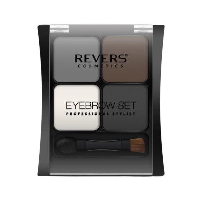 Kit fard de sprancene cu 4 culori, Professional Stylist, Revers, Nr.2