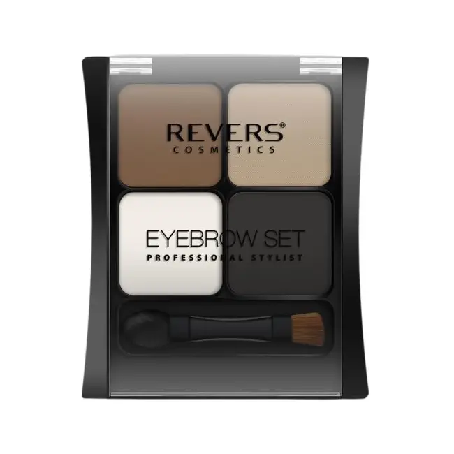 Kit fard de sprancene cu 4 culori, Professional Stylist, Revers, Nr.3