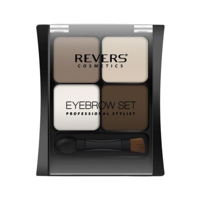 Kit fard de sprancene cu 4 culori, Professional Stylist, Revers, Nr.4