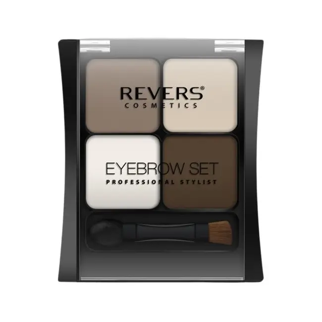 Kit fard de sprancene cu 4 culori, Professional Stylist, Revers, Nr.4