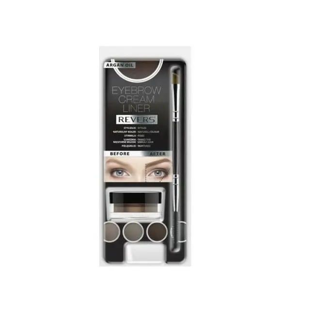 Kit pentru machiajul sprancenelor, Cream Liner, Revers, Grafit