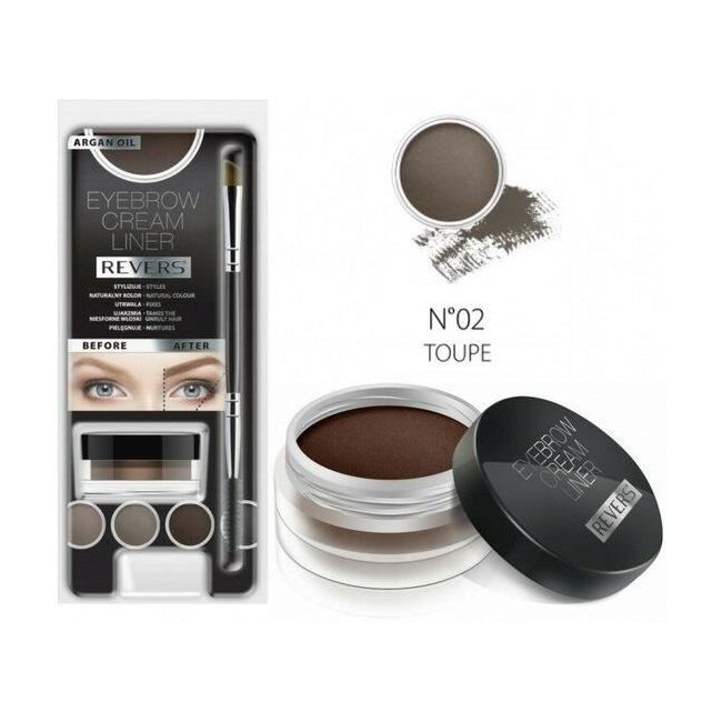 Kit pentru machiajul sprancenelor, Cream Liner, Revers, Taupe