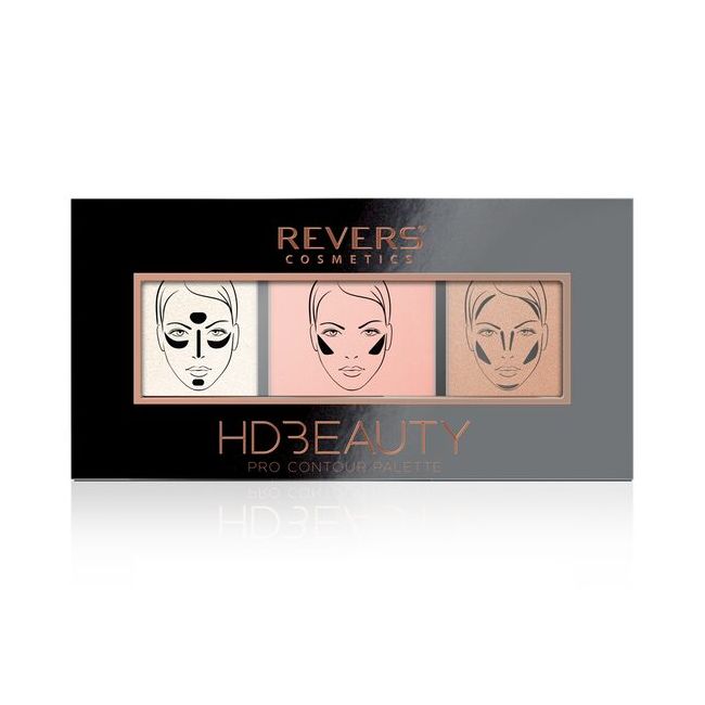 Paleta de machiaj pentru contur, Pro Contour, HD Beauty, Revers, nr  03, 12,5 g