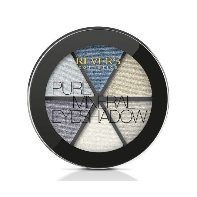 Paleta fard de pleoape 6 culori Pure Velvet Pearl, Revers, 05P, gri