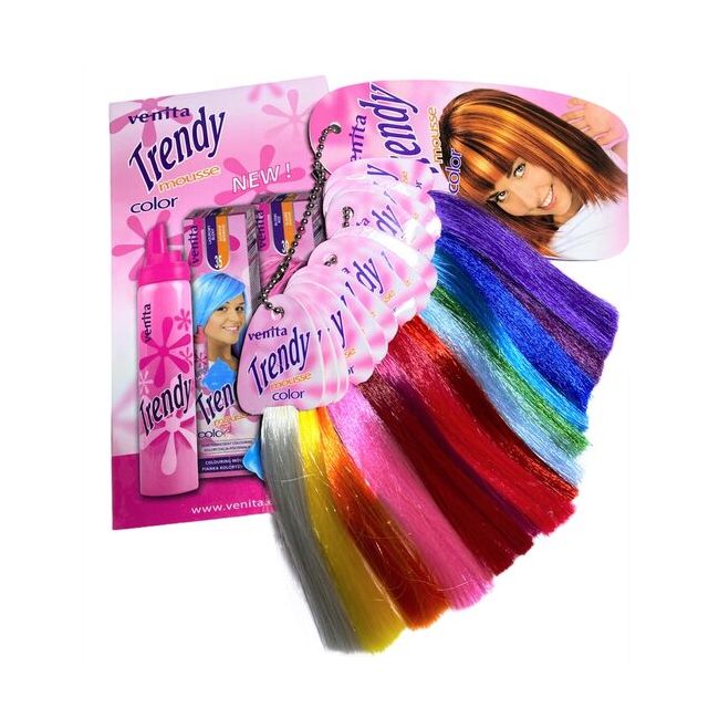 Paletar de culori spuma coloranta pentru par Trendy Mousse, Venita
