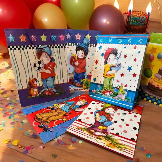 Pungi de cadou pentru copii, XL, set de 12 buc