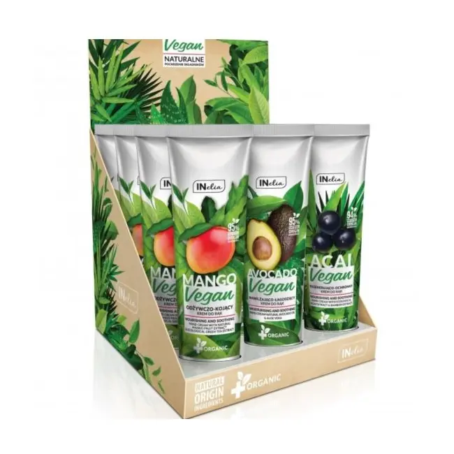 Set 12 bucati Crema de maini cu extracte naturale, organice, Vegan, Inelia, Revers, 100 ml