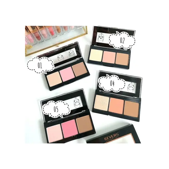 Set 12 bucati Paleta de machiaj pentru contur, Pro Contour, HD Beauty, Revers, 12,5 g