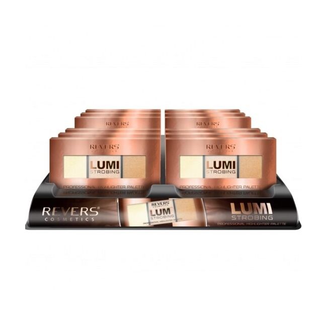 Set 12 bucati Paleta iluminator Lumi Strobing Professional, Revers, 12,5 g