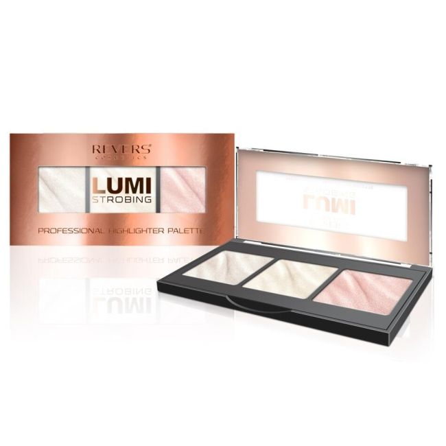 Set 12 bucati Paleta iluminator Lumi Strobing Professional, Revers, 12,5 g
