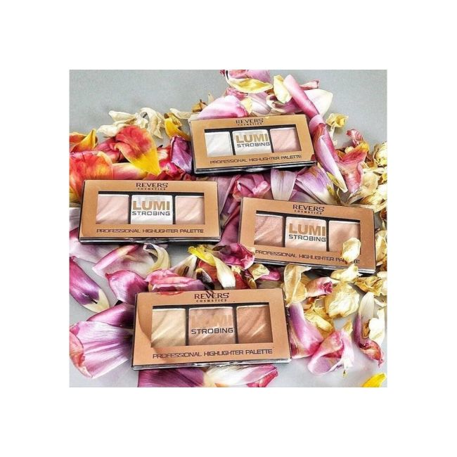 Set 12 bucati Paleta iluminator Lumi Strobing Professional, Revers, 12,5 g