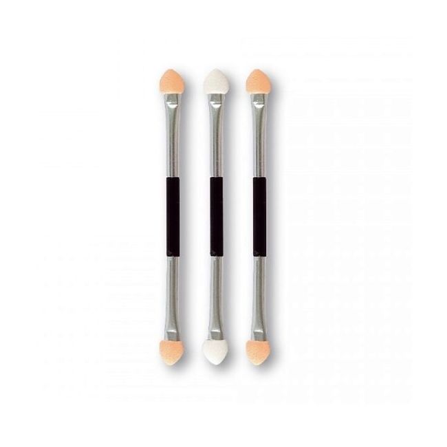 Set 3 bucati Aplicator dublu pentru fard de pleoape, Top Choice