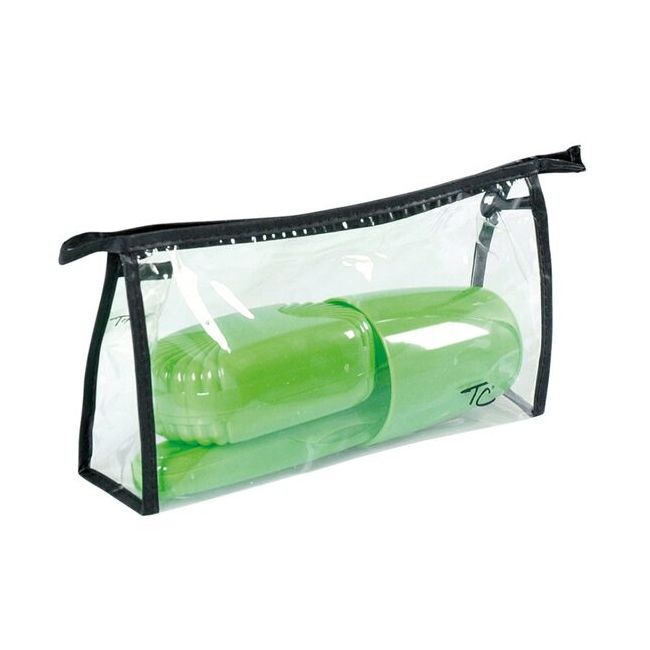 Set articole de toaleta, pentru voiaj, Top Choice, in etui transparent