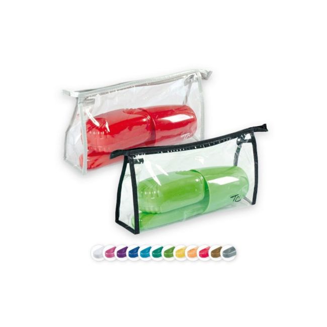 Set articole de toaleta, pentru voiaj, Top Choice, in etui transparent