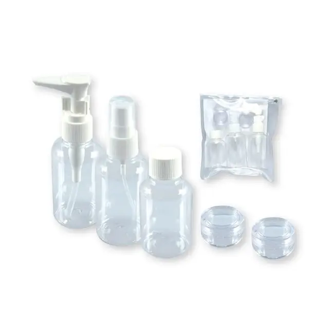 Set de 5 Recipiente pentru calatorie si etui cu fermoar, Top Choice,