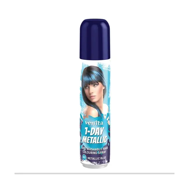 Spray colorant pentru par, fixativ, Venita, 1-Day Metallic Color, nr M3, Bleu