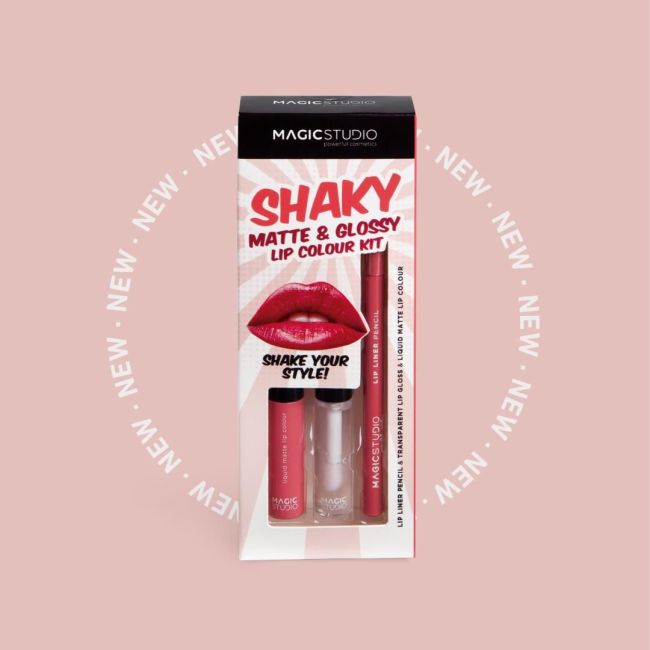 12 Bucati Set gloss si creion de buze Shaky, Matte & Glossy, 60749, Magic Studio, 2 g