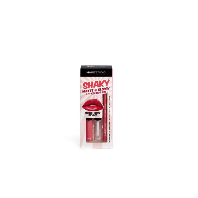 12 Bucati Set gloss si creion de buze Shaky, Matte & Glossy, 60749, Magic Studio, 2 g