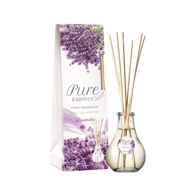 Difuzor cu betisoare parfumate Pure Essence, Lavanda, Revers, 50 ml