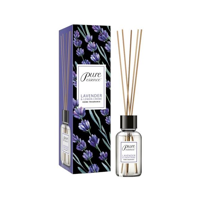 Difuzor cu betisoare parfumate Pure Essence, Lavanda si lamaie, Revers, 25 ml