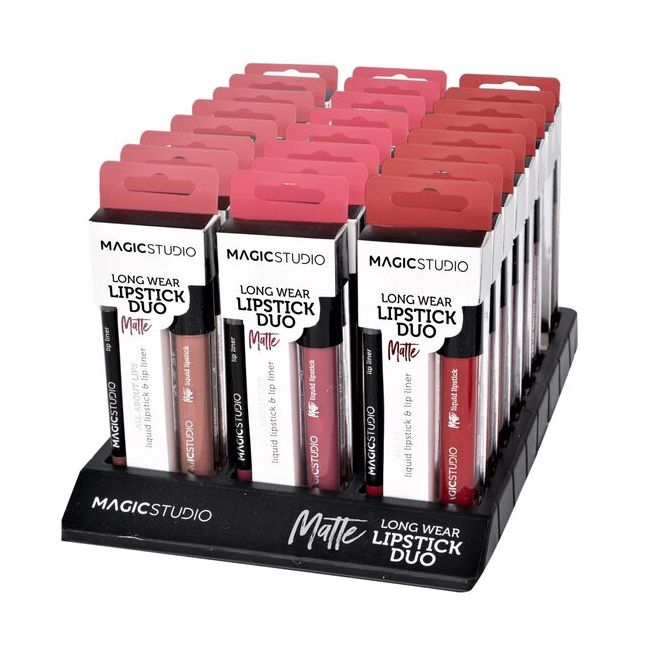 Kit 24 Seturi Perfect Lips (un ruj lichid mat si un creion contur, asortate), Magic Studio