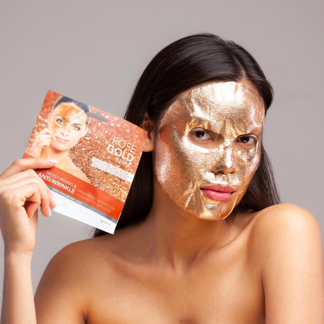 Masca pentru fata anti-rid Rose Gold IDC Institute 3432, 22 g