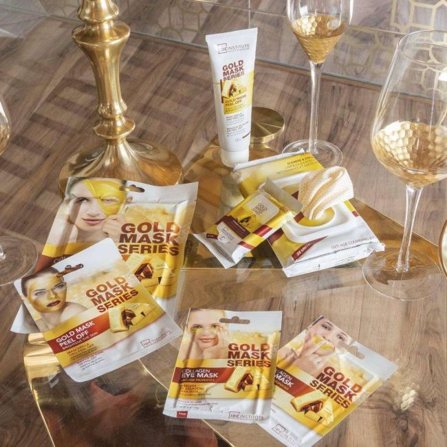 Masca pentru fata peel-off cu efect de stralucire si anti-imbatranire Gold collagen  IDC Institute 3430, 15 g