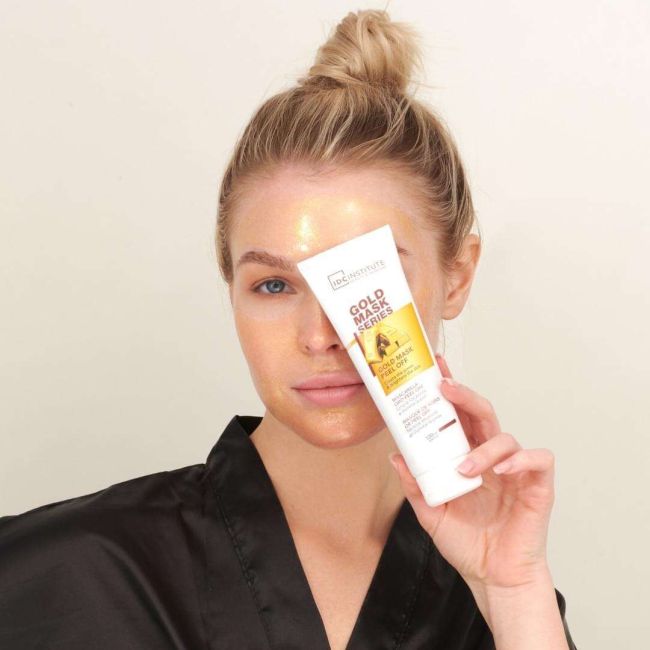 Masca pentru fata peel-off cu efect de stralucire si anti-imbatranire Gold collagen  IDC Institute 3471, 120 ml