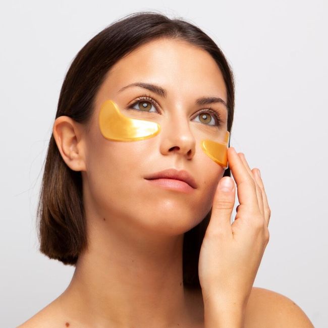 Masca pentru ochi cu efect de stralucire si anti-imbatranire Gold Collagen  IDC Institute  3420, 8 g