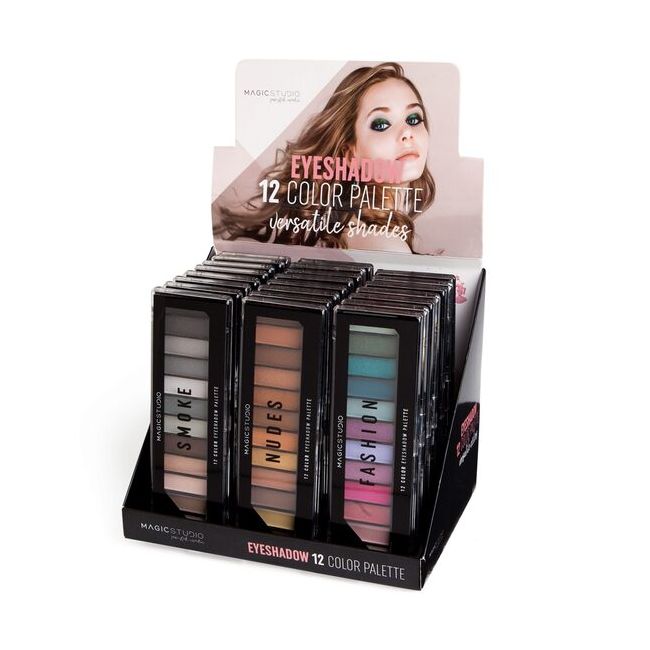 Paleta de farduri de pleoape Versatile Magic Studio 24120, 12 culori