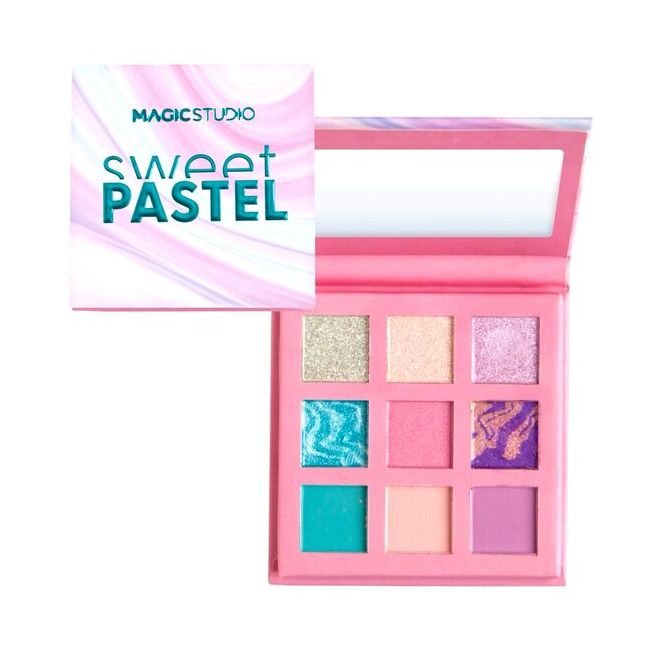 Paleta fard de pleoape Sweet Pastel, 9 Culori, Magic Studio