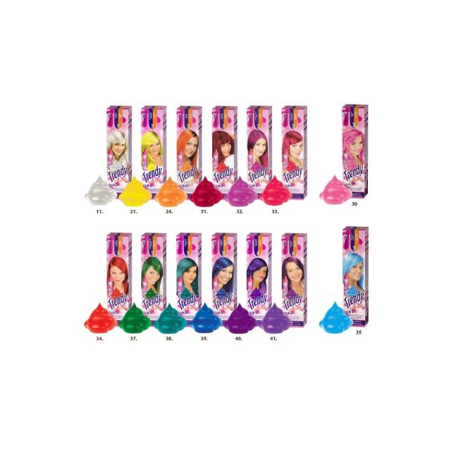 Paletar de culori spuma coloranta pentru par Trendy Mousse, Venita