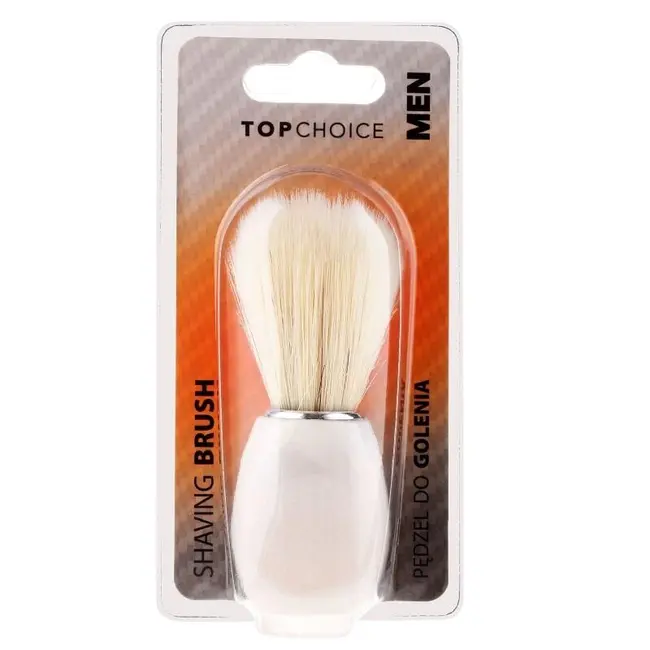 Pamatuf pentru barbierit, cu maner din lemn, Top Choice