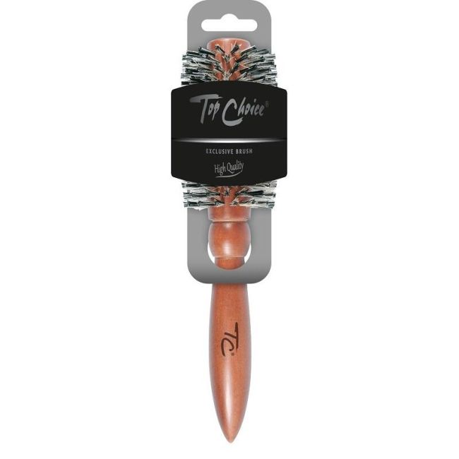 Perie pentru coafat, profesionala, Exclusive, Top Choice, 62766, par mixt, maner din lemn