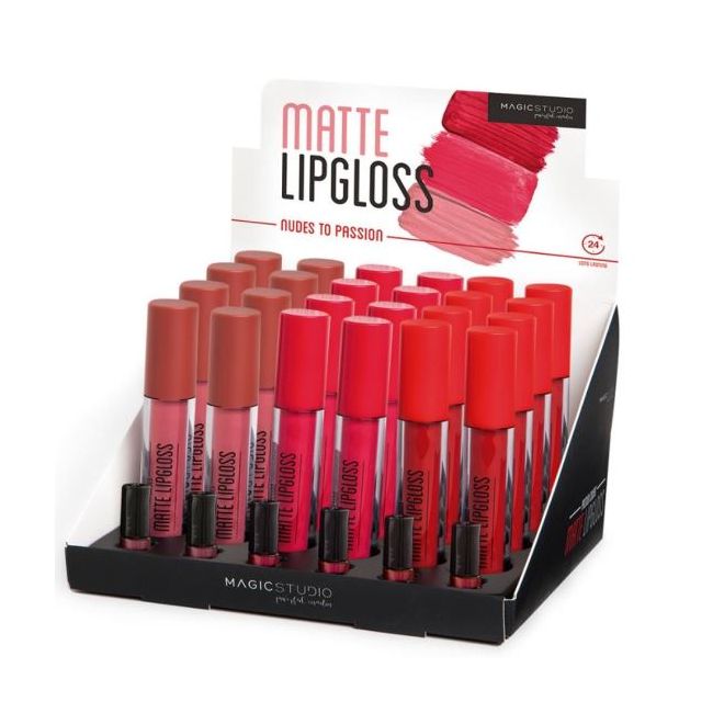 Set 24 bucati Ruj Lichid Matte Passion, rezistent la apa, 60736, Magic Studio
