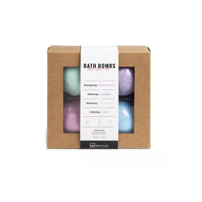 Set 4 bile de baie Pure Energy Multicolor IDC Institute 70 g