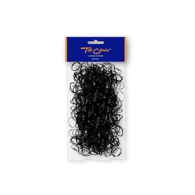 Set 500 elastice silicon negre Top Choice 22722