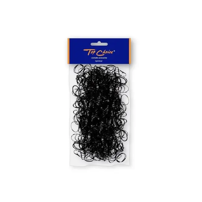 Set 500 elastice silicon negre Top Choice 22722
