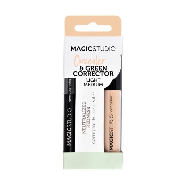 Set Perfect Match,  anticearcan lichid 4 g si corector anti-acneic 2 g, Nr 01 Light-Medium, Magic Studio