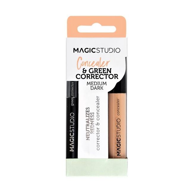 Set Perfect Match,  anticearcan lichid 4 g si corector anti-acneic 2 g, Nr 02 Medium-Dark, Magic Studio
