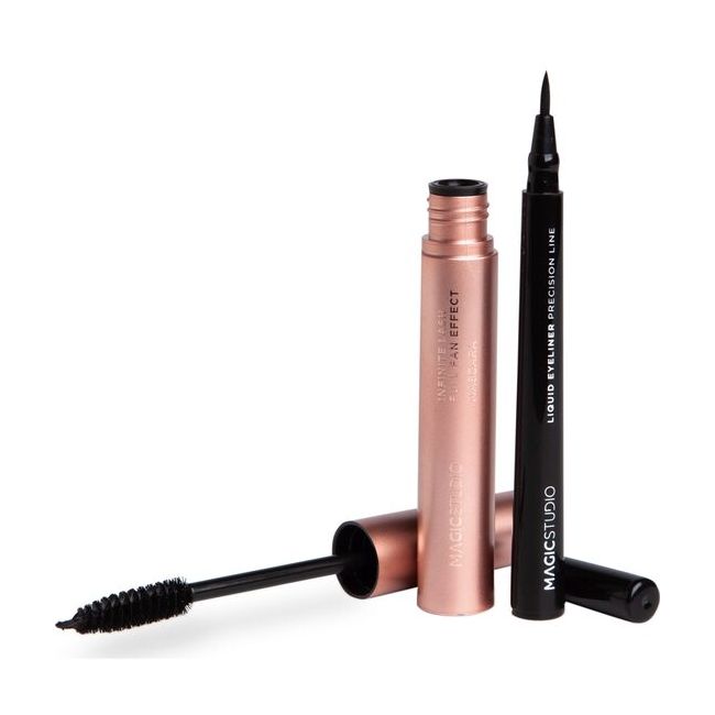 Set pentru machiaj Shaky, Eyeliner de precizie si Mascara Infinity Lash, Magic Studio