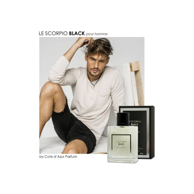 Tester - Apa de toaleta Cote d'Azur, Le Scorpio Black, Barbati, 100ml