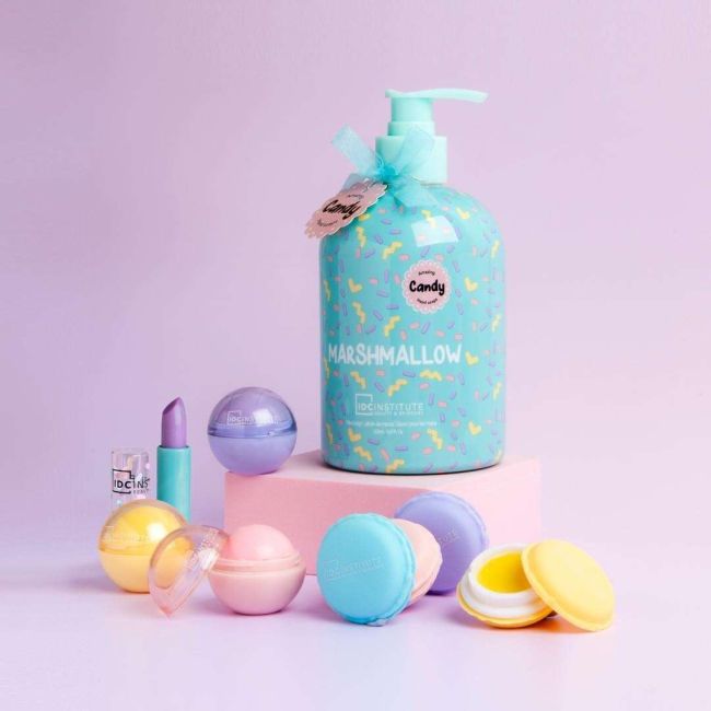 Balsam de buze cu aroma de marshmallow Candy Egg IDC Institute 30133M, 10 g