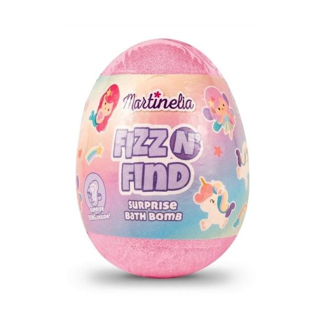 Bila de baie efervescenta cu surpriza pentru copii Martinelia, 98212, roz, 150 g