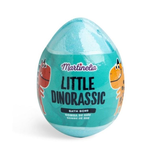 Bila efervescenta de baie Little Dinorassic Surprise Bath Bomb Martinelia 99587, albastru, 140 g