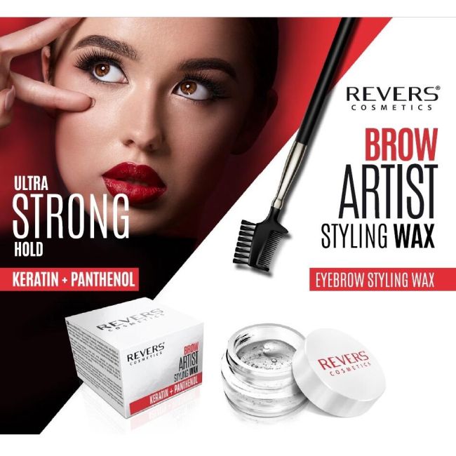 Ceara cu efect de laminare, pentru stilizarea sprancenelor, Brow Artist, Revers, 8g